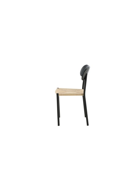 Matstol Polly, Natur/Svart