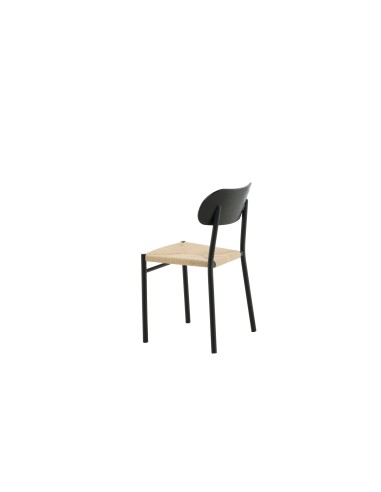 Matstol Polly, Natur/Svart