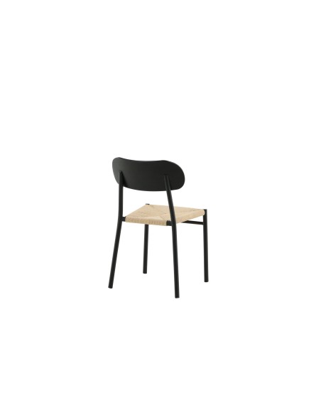 Matstol Polly, Natur/Svart