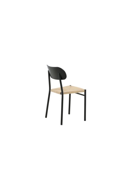 Matstol Polly, Natur/Svart