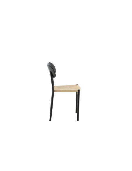 Matstol Polly, Natur/Svart