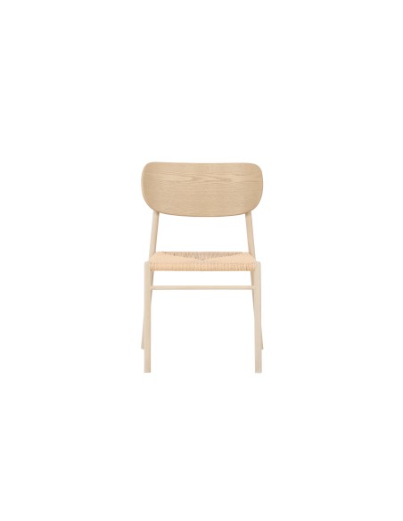 Matstol Polly, Beige/Vitlaserad