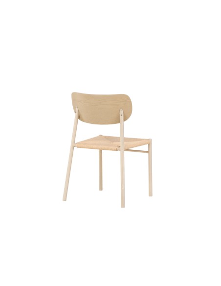 Matstol Polly, Beige/Vitlaserad