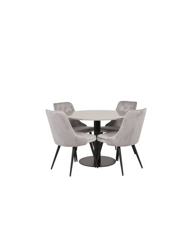 Matgrupp Razzia med Velvet Deluxe matstolar