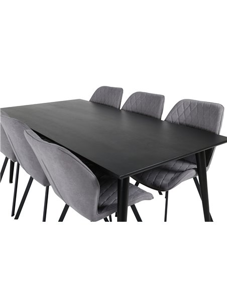 Matgrupp Dipp med Gemma matstolar, 180 × 90 cm