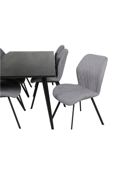 Matgrupp Dipp med Gemma matstolar, 180 × 90 cm