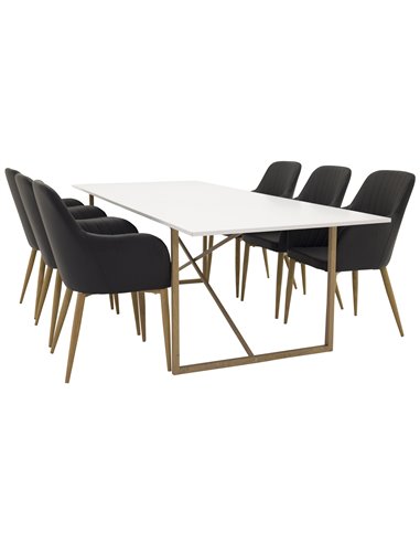 Matgrupp Palace med Comfort matstolar, 240 × 100 cm