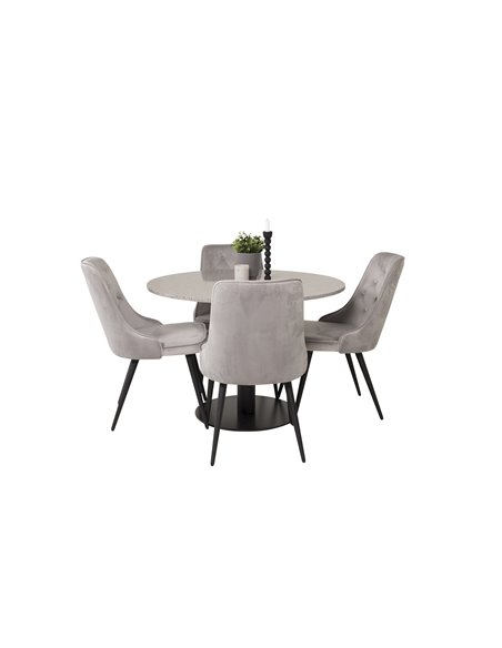 Matgrupp Razzia med Velvet Deluxe matstolar