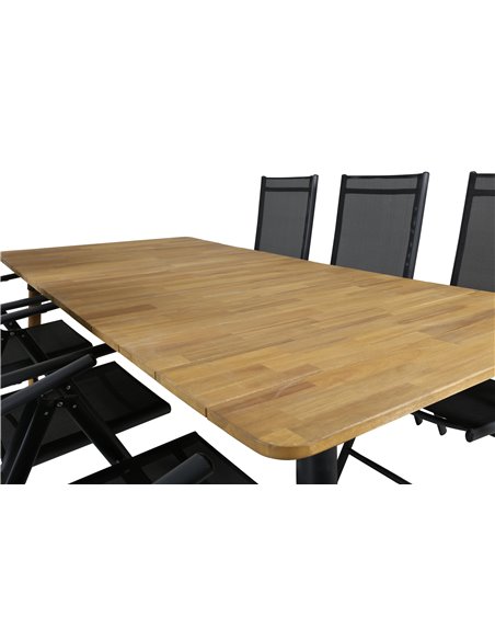 Matgrupp Julian med Break matstolar, 210 × 100 cm