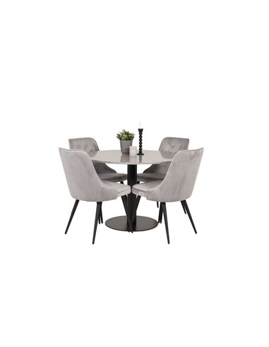 Matgrupp Razzia med Velvet Deluxe matstolar