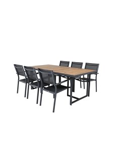 Matgrupp Khung med Copacabana matstolar, 200 × 100 cm 2
