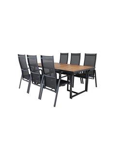 Matgrupp Khung med Copacabana matstolar, 200 × 100 cm 2