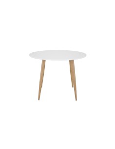 Runt matbord Plaza, Ø100 cm, Vit