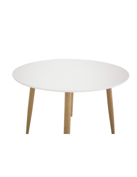 Runt matbord Plaza, Ø100 cm, Vit