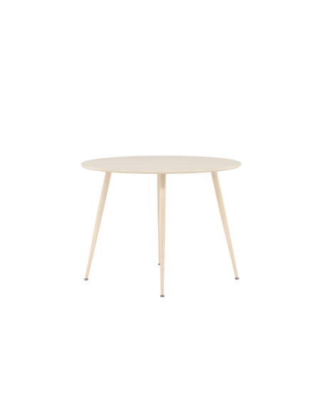 Runt matbord Plaza, Ø100 cm, Vitlaserad