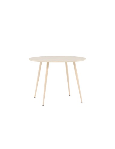 Runt matbord Plaza, Ø100 cm, Vitlaserad