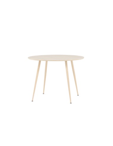Runt matbord Plaza, Ø100 cm, Vitlaserad