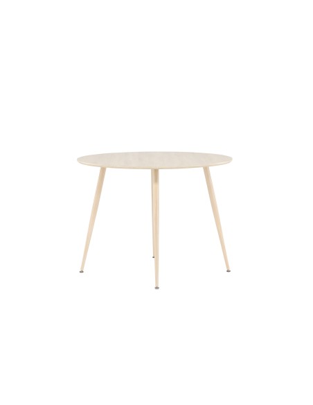 Runt matbord Plaza, Ø100 cm, Vitlaserad