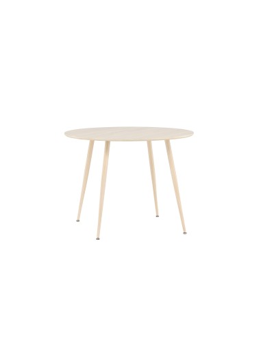 Runt matbord Plaza, Ø100 cm, Vitlaserad
