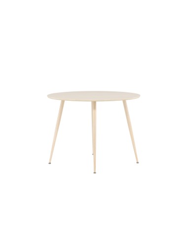Runt matbord Plaza, Ø100 cm, Vitlaserad