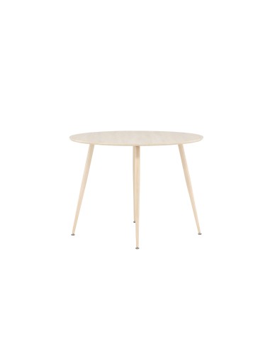 Runt matbord Plaza, Ø100 cm, Vitlaserad