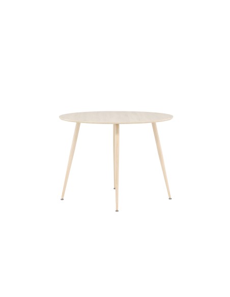 Runt matbord Plaza, Ø100 cm, Vitlaserad