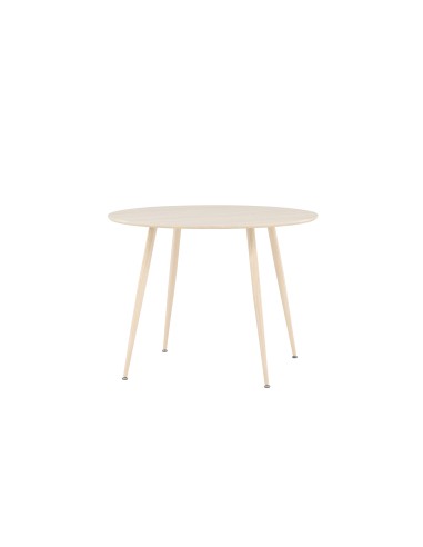 Runt matbord Plaza, Ø100 cm, Vitlaserad