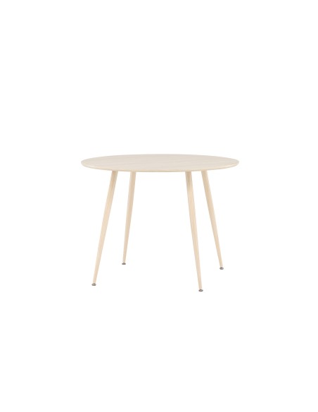 Runt matbord Plaza, Ø100 cm, Vitlaserad