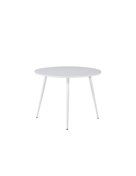 Runt matbord Plaza, Ø100 cm, Vit