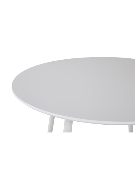 Runt matbord Plaza, Ø100 cm, Vit