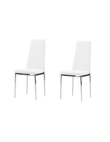 Matstol Pastill, Vit/Silver
