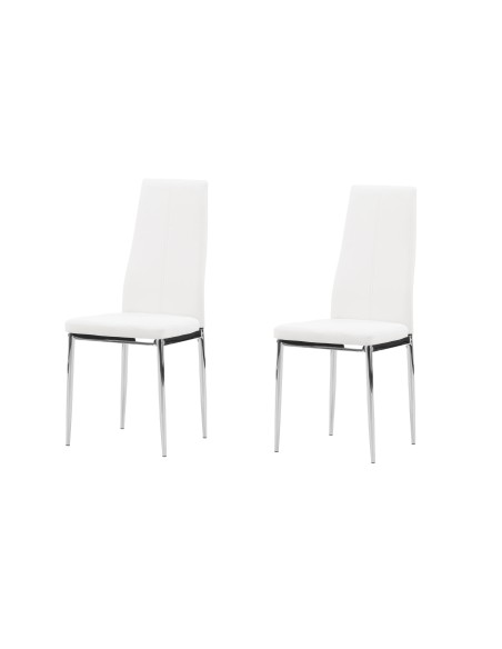 Matstol Pastill, Vit/Silver