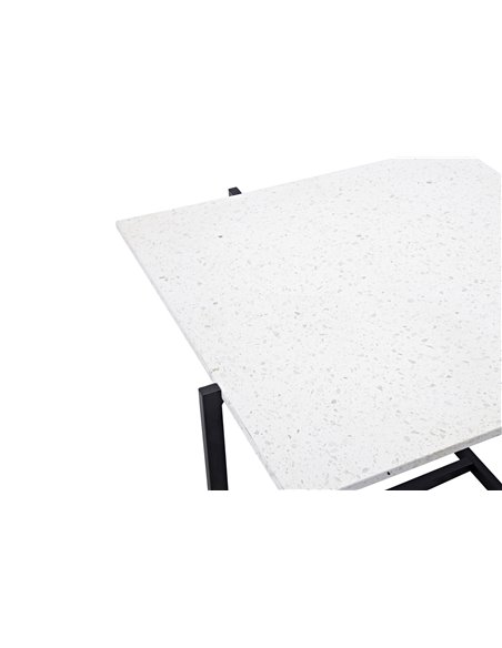 Soffbord Hybrid, 80 × 80 cm, Vit