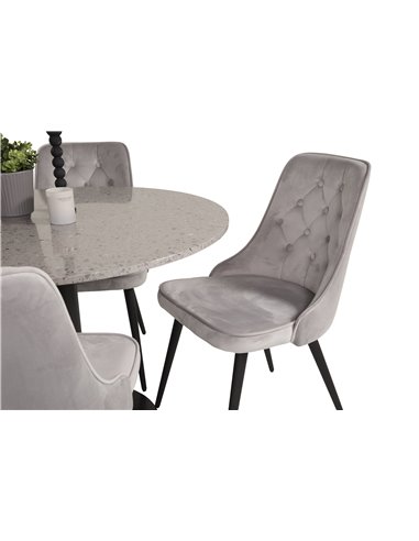 Matgrupp Razzia med Velvet Deluxe matstolar