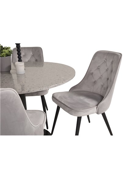 Matgrupp Razzia med Velvet Deluxe matstolar
