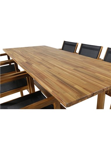 Matgrupp Plankton med Venice matstolar, 220 × 100 cm