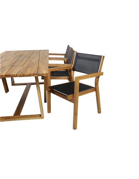 Matgrupp Plankton med Venice matstolar, 220 × 100 cm