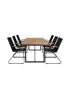 Matgrupp Khung med Bois matstolar, 200 × 100 cm