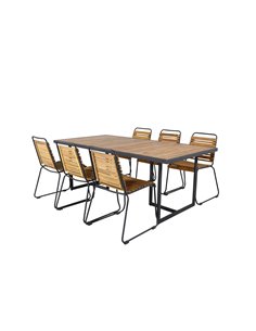 Matgrupp Khung med Bois matstolar, 200 × 100 cm 2