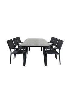 Matgrupp Paola med Copacabana matstolar, 200 × 100 cm