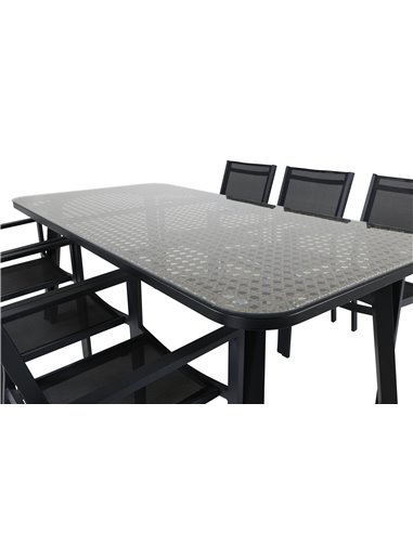 Matgrupp Paola med Copacabana matstolar, 200 × 100 cm