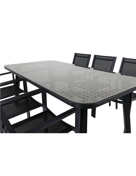 Matgrupp Paola med Copacabana matstolar, 200 × 100 cm