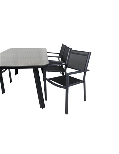 Matgrupp Paola med Copacabana matstolar, 200 × 100 cm