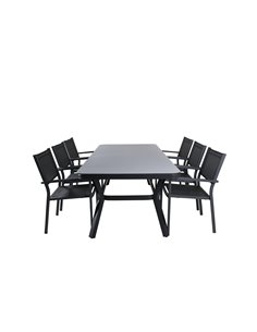 Matgrupp Virya med Copacabana matstolar, 200 × 100 cm