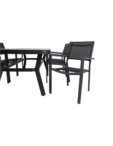 Matgrupp Virya med Copacabana matstolar, 200 × 100 cm