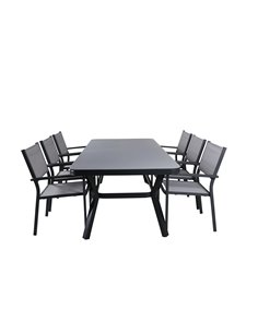 Matgrupp Virya med Copacabana matstolar, 200 × 100 cm