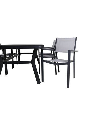 Matgrupp Virya med Copacabana matstolar, 200 × 100 cm