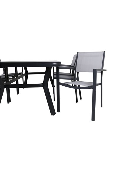 Matgrupp Virya med Copacabana matstolar, 200 × 100 cm
