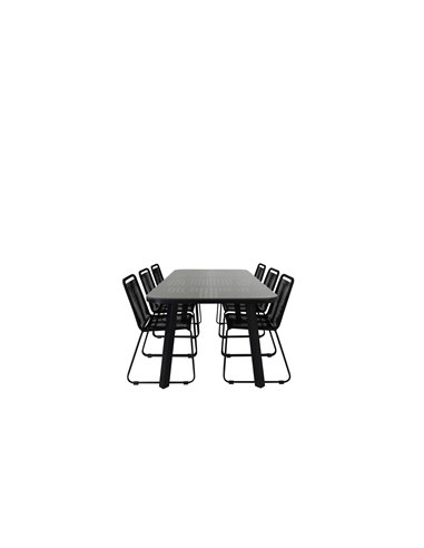 Matgrupp Paola med Lindos matstolar, 200 × 100 cm