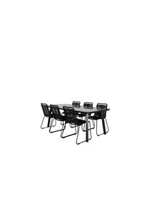 Matgrupp Paola med Lindos matstolar, 200 × 100 cm 2